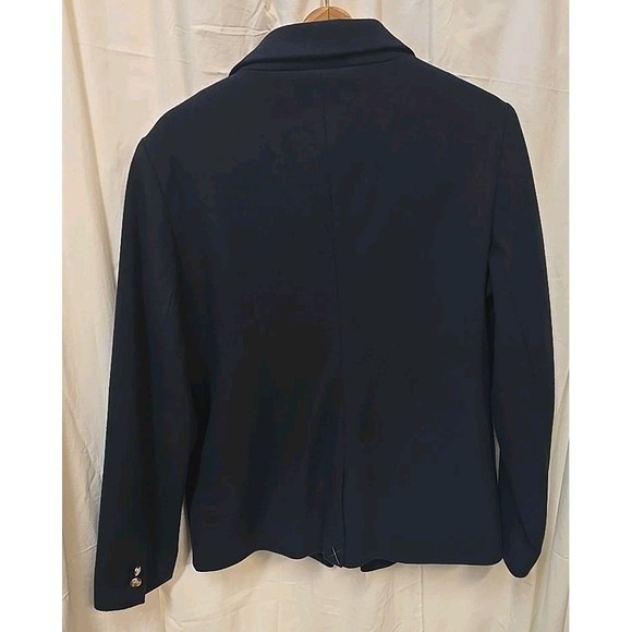 Spartina 449 Athena Blazer Slate Blue L Quiet Luxury Minimalist Cottagecore - Picture 10 of 11
